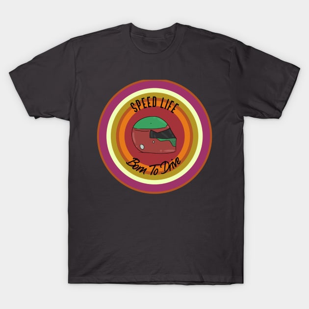 Born to drive, helmet T-Shirt by Magination